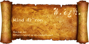 Wind Áron névjegykártya